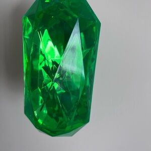 Vibrant Green Faceted Glass Ornament